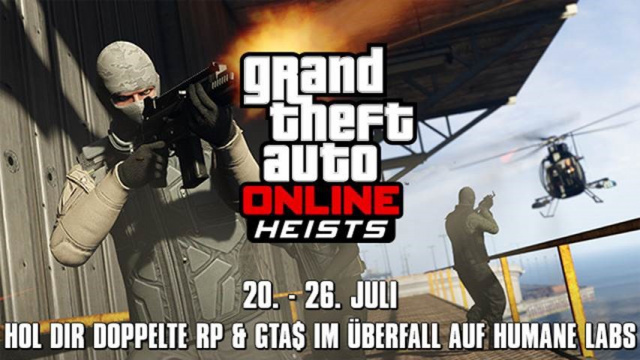 Eine Woche lang doppelte GTA$ & RP für den Überfall auf Humane Labs: 20. - 26. JuliNews - Spiele-News  |  DLH.NET The Gaming People