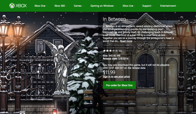 In Between Coming to Xbox Store Next WeekVideo Game News Online, Gaming News