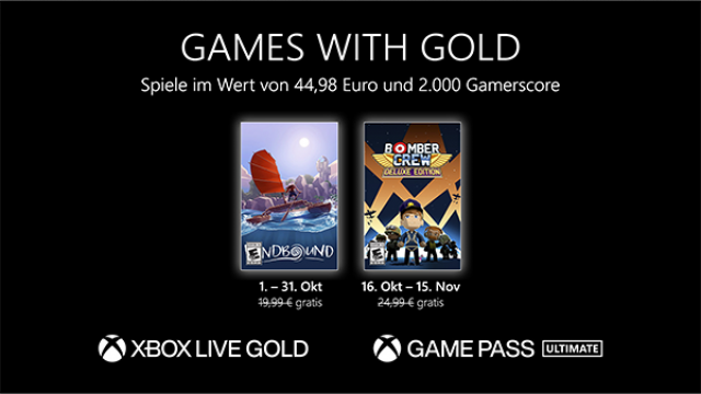 Games with Gold: Diese Spiele gibt es im Oktober gratisNews  |  DLH.NET The Gaming People